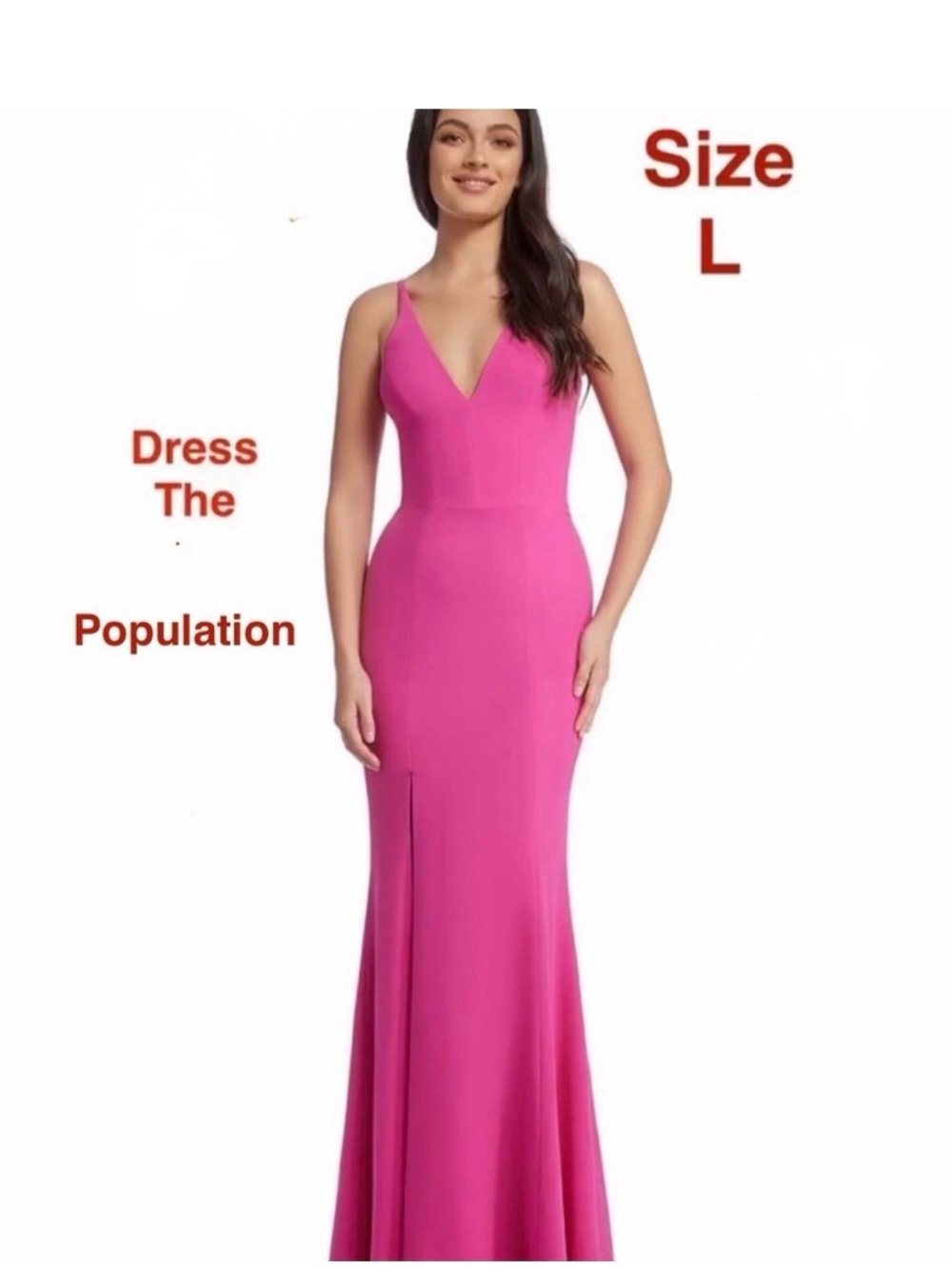 Dress the Population Fuchsia Maxi Dress